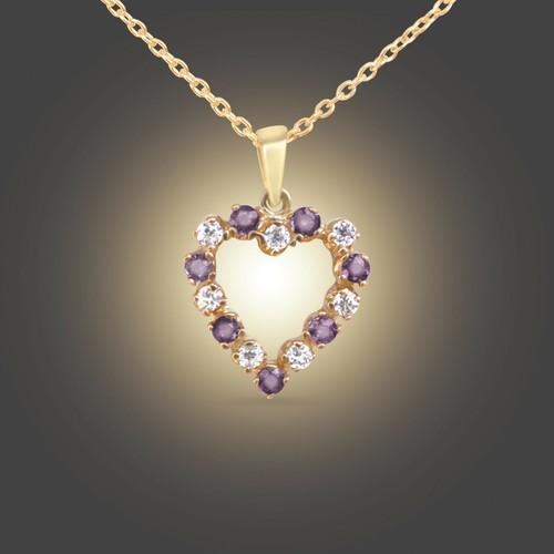 Collana Ciondolo Alessandrite Cambio Colore Naturale Diamante Certificato Oro 14k - Foto 8 di 8