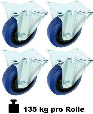 4er-Set SL-Rollen 100mm – 8 Lenkrollen Mit Bremse + 8 Ohne, Tragkraft 180kg