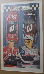 DALE EARNHARDT JR AND DALE EARNHARDT POSTER FROM NABISCO (MAIL-IN)