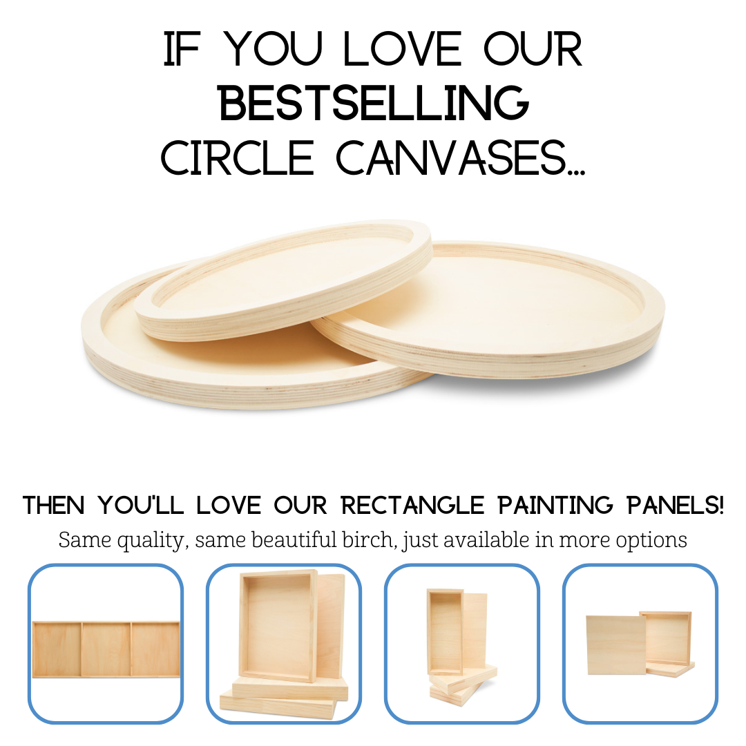 83/16" Large Round Wood Panels for Painting, Resin Art & Decor