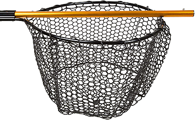 Wakeman Fishing Retractable Plastic Rubber Landing Net 35 Inch Aluminum  Handle