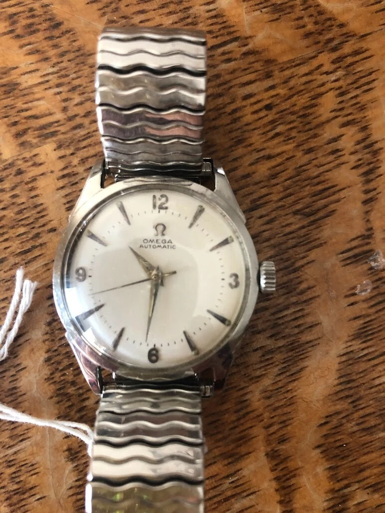 Omega — 50's OMEGA AUTO MENS 17 WATCH STAINLESS - 12102231 serial#/ref #2635-1 orig dial