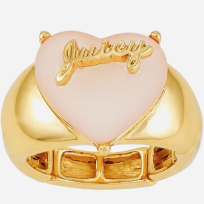 Limited Edition Iconic 10k Gold Juicy Couture Heart Shaped Ring Size 8