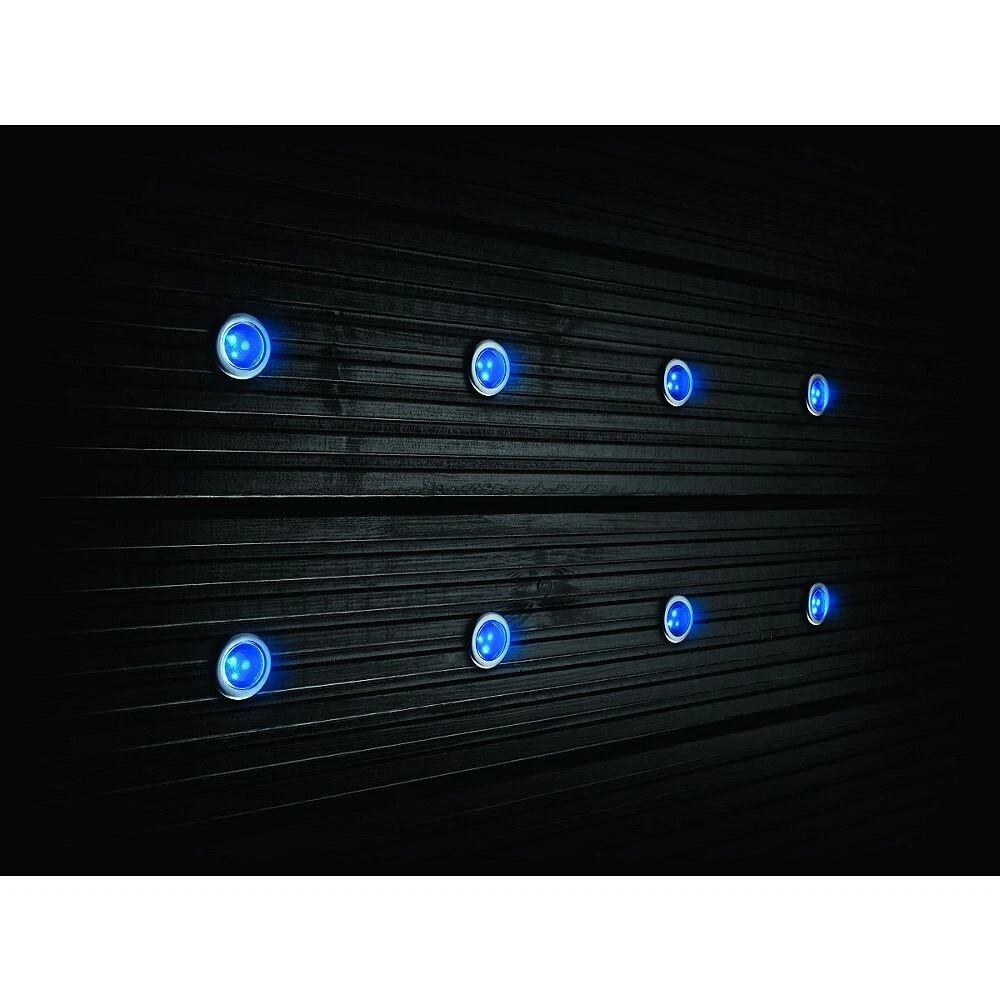 Wickes Outdoor LED Deck Lights Decking 8 X 30mm Blue Waterproof IP67 Ground lamp