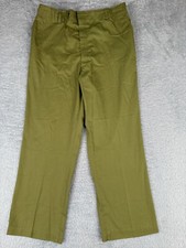 VINTAGE Boy Scouts Pants Men 34 Green Official Uniform Twill Cotton 34x28 READ