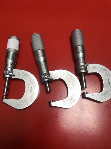 Three Outside Micrometer From Mitutoyo Made In Japan In Working Condition