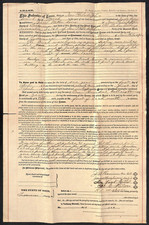 1877 New Philadelphia, Ohio $100 One Year Lease LARGE 11" x 17" SHEET Btwn: