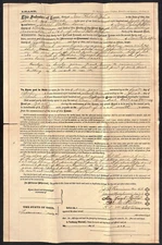 1877 New Philadelphia, Ohio $100 One Year Lease LARGE 11" x 17" SHEET Btwn: