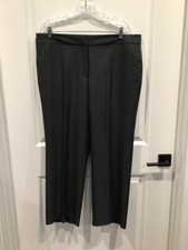 NWOT Edwards signature women 16 dark gray pants button zip hook eye pockets