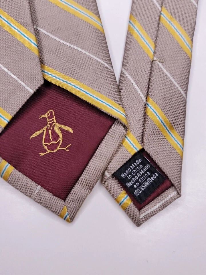 Corbata formal Penguin para hombre 59"Lx2,75"W bronceada Foto 4 de 4