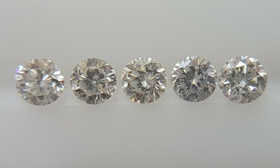 5pc 2.3mm SI1 Clarity I Color Real Earth Mined Diamonds Loose Brilliant Cut