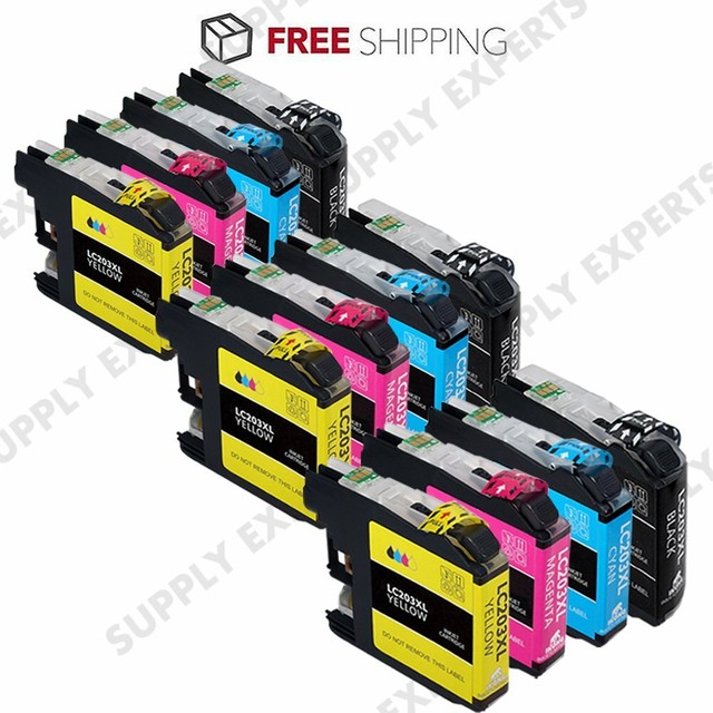 12 PACK Ink Cartridges for Brother LC201 LC203XL MFC J460DW J480DW