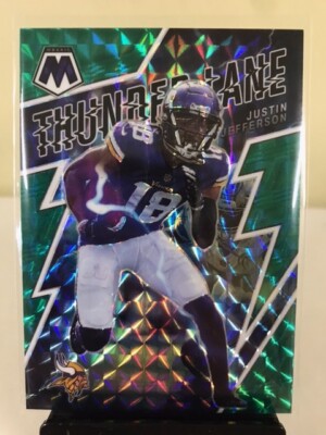 世界10枚限定！2022 PANINI MOSAIC INSIGNE 10シリ 2022 Panini Mosaic JUSTIN JEFFERSON Thunder Lane #TL-10