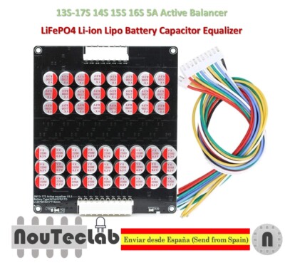 17S 5A Li-ion Lifepo4 LTO Lithium Active Equalizer Balancer Capacitor 13S-17S