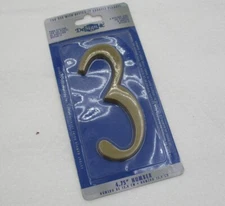 ADDRESS PLAQUE #3 (4.75") BROWNISH/GOLD (DESIGN-IT) 