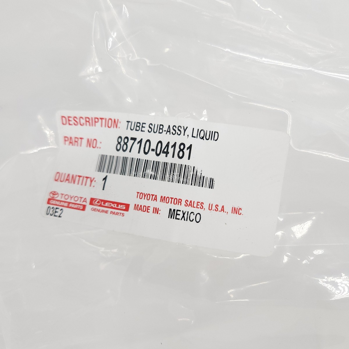 Genuine OEM Toyota 88710-04181 A/C Tube Assy 2013-2015