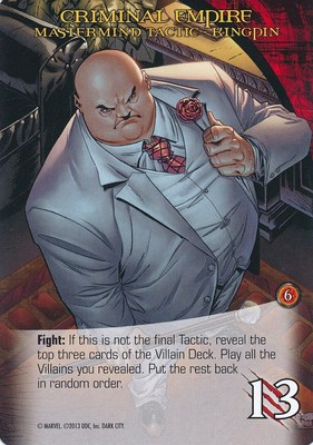 KINGPIN Upper Deck Marvel Legendary MASTERMIND TACTIC CRIMINAL EMPIRE