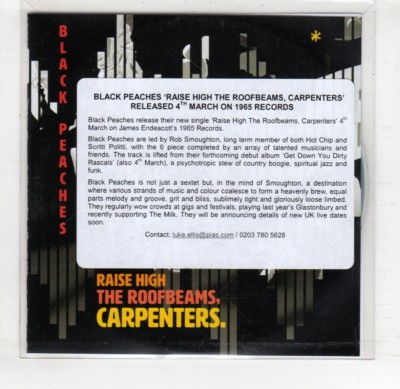 (HS628) Black Peaches, Raise High The Roofbeams Carpenters - DJ CD