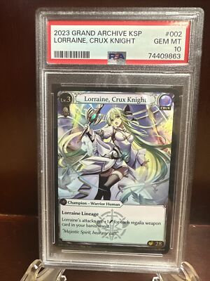 Grand Archive PSA 10 Lorraine Crux Knight EN-002 Kickstarter Game