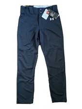 UA Under Armour Boys Relaxed Baseball Pants 1320227 Black Medium MSRP 35