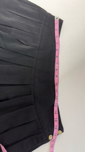 Chou Yatou Skirt sz XL Black Pleated Skater Tennis Y2K 90s Mini Womens - Picture 4 of 8