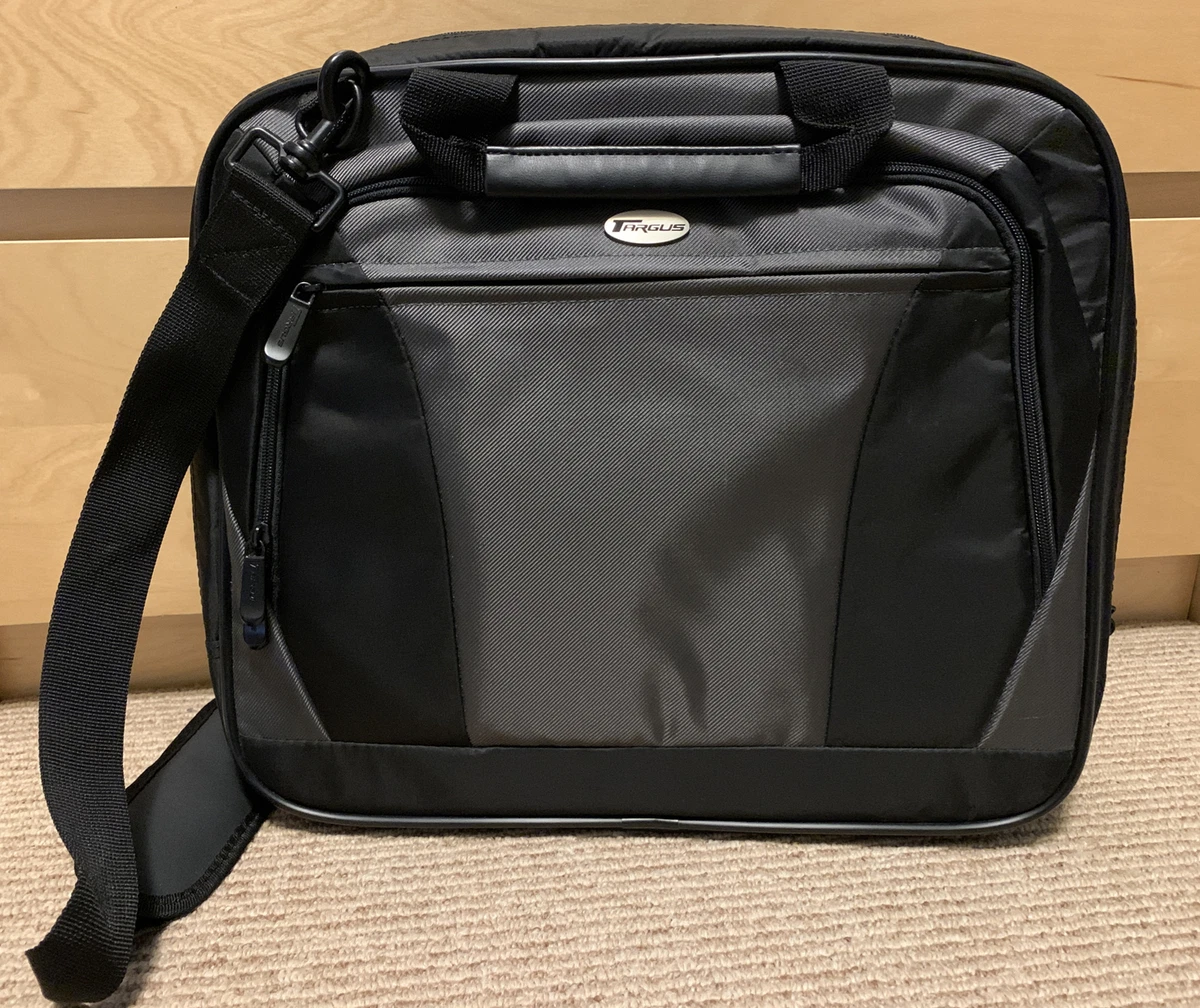 Targus Large Laptop Computer Bag w/Shoulder Strap Black Gray 15 | eBay