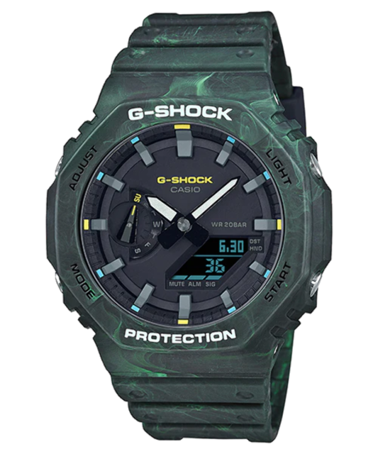 New Casio G-Shock GA2100FR-3A Green Forest Matt Wright Analogue Digital Watch NY10234