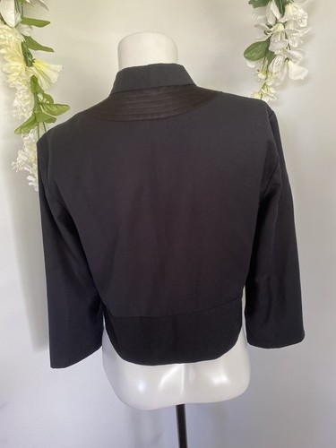 Behnaz Sarafpour for Target Women’s Black Cropped Jacket Size M Mandarin Collar - Picture 8 of 12