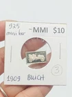 1909 BUICK 15mm X 10mm 1.60gram 925 Sterling SILVER INGOT Mini Bar