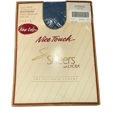 Vintage Nice Touch Silken Sheers 20 Denier Lycra Size Average Dusk Blue New