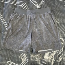 Lululemon T.H.E. Short Sz L Gravel Dust Athletic Gym Asphalt Gray Linerless 7  