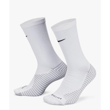 Nike Strike Soccer Crew Socks Youth XS 13C-3Y White Black Dri-FIT DH6620-100
