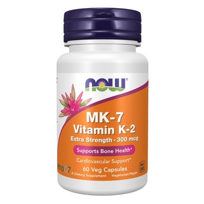 MK-7 Vitamin K-2, extra stark, 300 mcg, 60 vegetarische Kapseln Now Foods