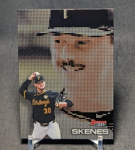 Paul Skenes Pixel Portraits 2025 Bowman's Best Card #P-14 Pittsburgh Pirates