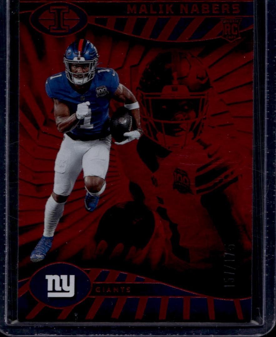 2024 Panini Illusions #66 Malik Nabers Red Trophy Collection #/175 (B)