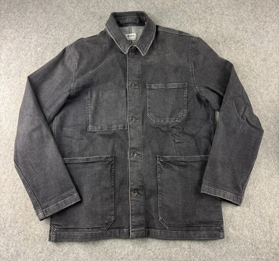 Todd Snyder Chore Jacke Herren Medium anthrazit grau Denim Knopf Workwear