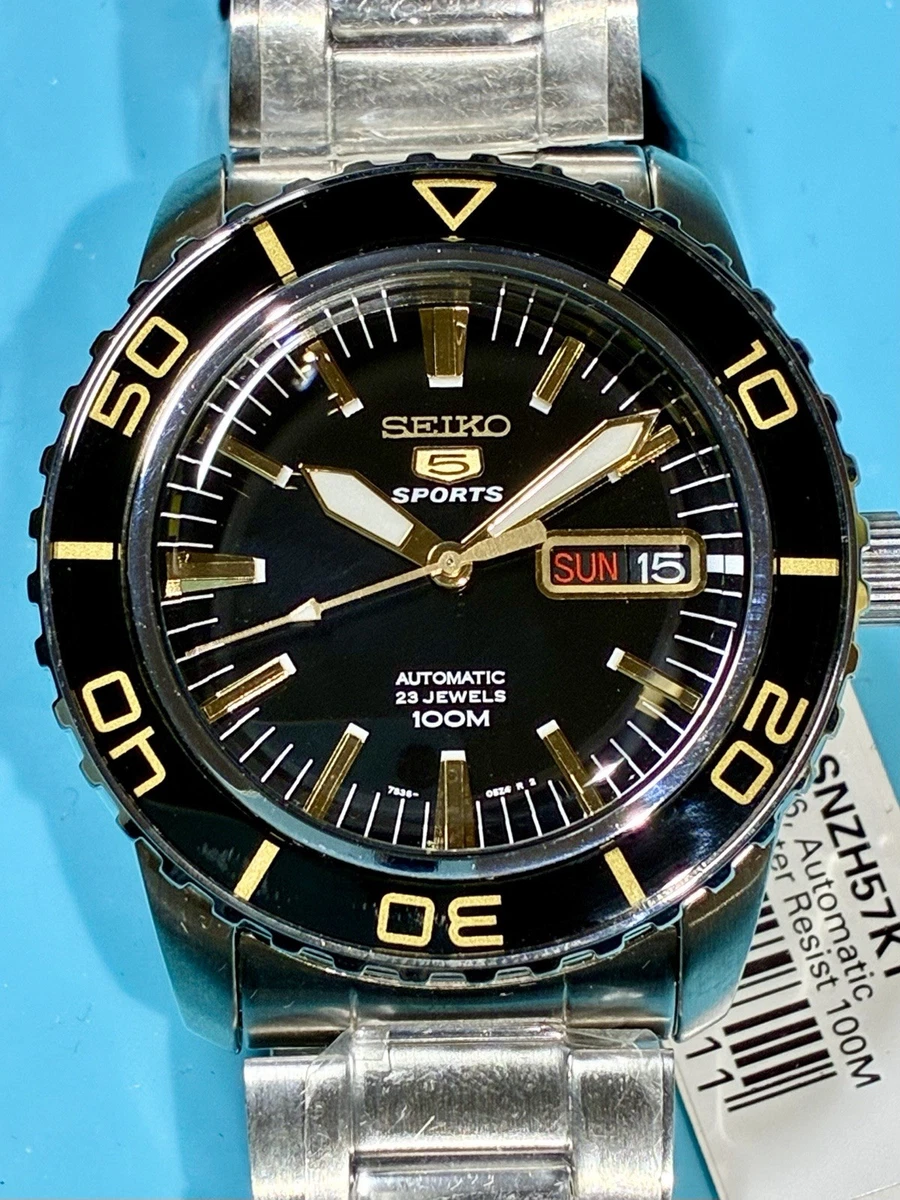 その他 seiko 5 sport automatic 23 jewels 100m Seiko 5 Sports 100m 23 Jewels Automatic Men's Watch SNZF17K2 | eBay