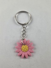 Sunflower Flower Novelty Keychain Charm Accessories Pink. KC-31