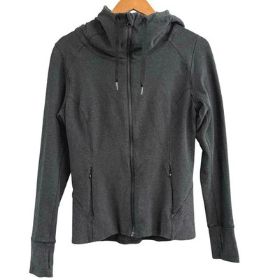 Lululemon Athletica Full Zip Hooded Jacket Womens Size 8 Athletic Gym Outdoor