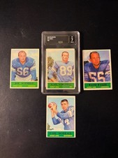 1964 Philadelphia Lot 4 Dif ALL LIONS Gail Cogdill GMA 7 Nm &amp; Joe Schmidt H o F