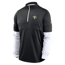 Nike Men  s New Orleans Saints Sideline Performance Half Zip Jacket XL NFL