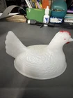 Vintage Hen on a Nest, Milk Glass Hen on a Nest, Indiana Glass Co, Cute Farmhous