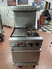 Used U.S. Range Natural Gas 2 Burner 24" Range with 12" Flat Top Griddle and Ove