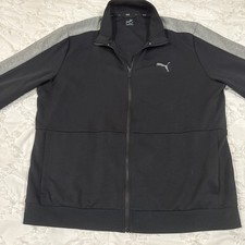 Puma Full Zip Track Jacket Black  Gray Size XXL