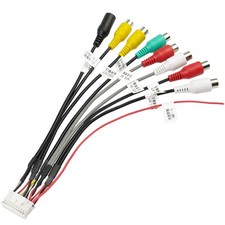 Jayubien 20Pin Android Car Stereo RCA Wiring Harness Adapter with 8 Black