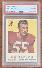 1959 Topps #155 Jim Taylor ROOKIE RC PSA 4 Graded Football Card NFL Packers. rookie card picture