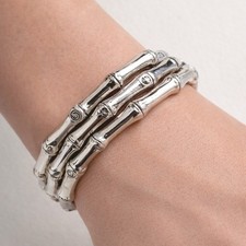 John Hardy Bamboo Sterling Silver 925 Bracelet 6.5in 72g Estate Designer