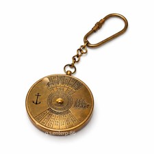 100 Year Perpetual Calendar Pendant Antique Brass Nautical Vintage Style Charm