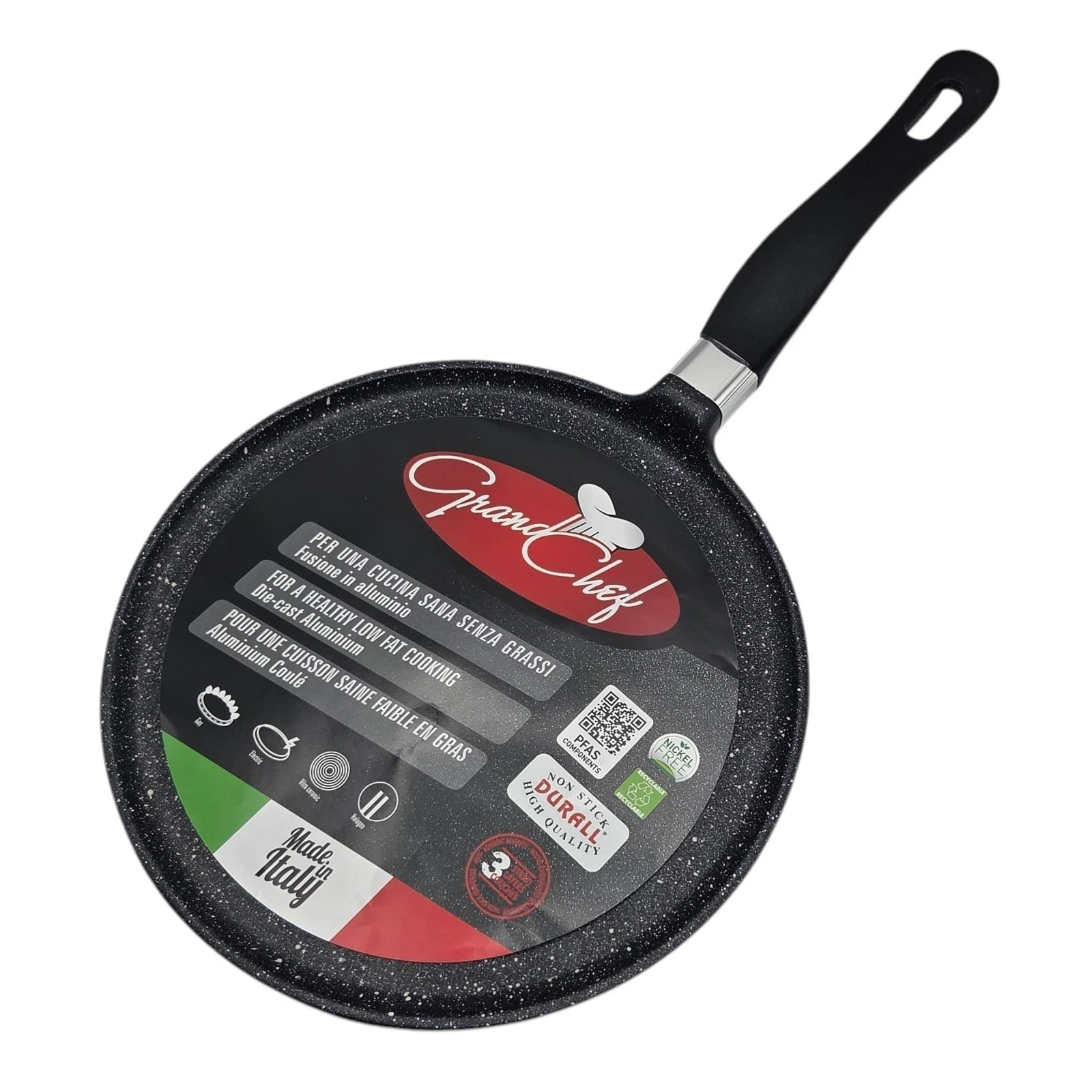 Roch Guss Grand Chef Crepe Griddle Flat Pan 9.5in Healthy Cookware ITALY NEW
Opens in a new window o