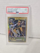 2024 Topps Chrome Logofractor Jackson Chourio #161 Gold Refractor /50 (RC)
